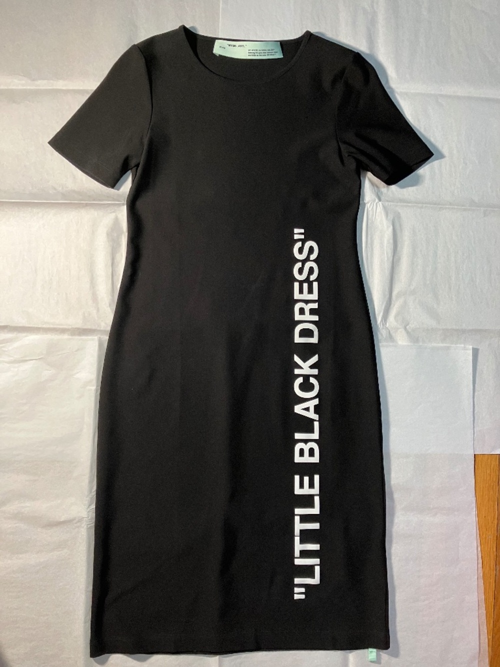 Virgil Abloh OFF- WHITE SHORT-SLEEVE LITTLE BLACK DRESS Size 42 Off White